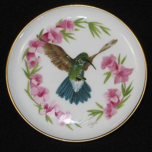 Edged small trinket dish. Oakley. Kaiser W Germany Hummingbird.